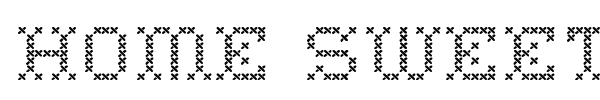 Home Sweet Home font preview